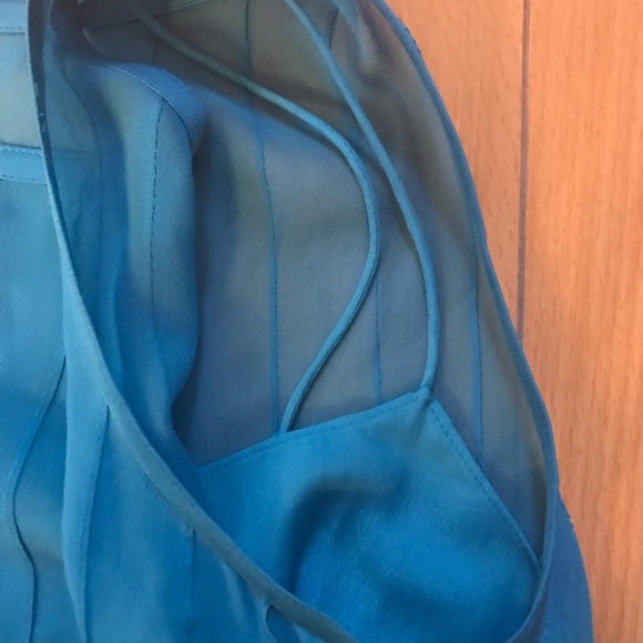Ann Taylor turquoise / teal silk top - Picture 1 of 6